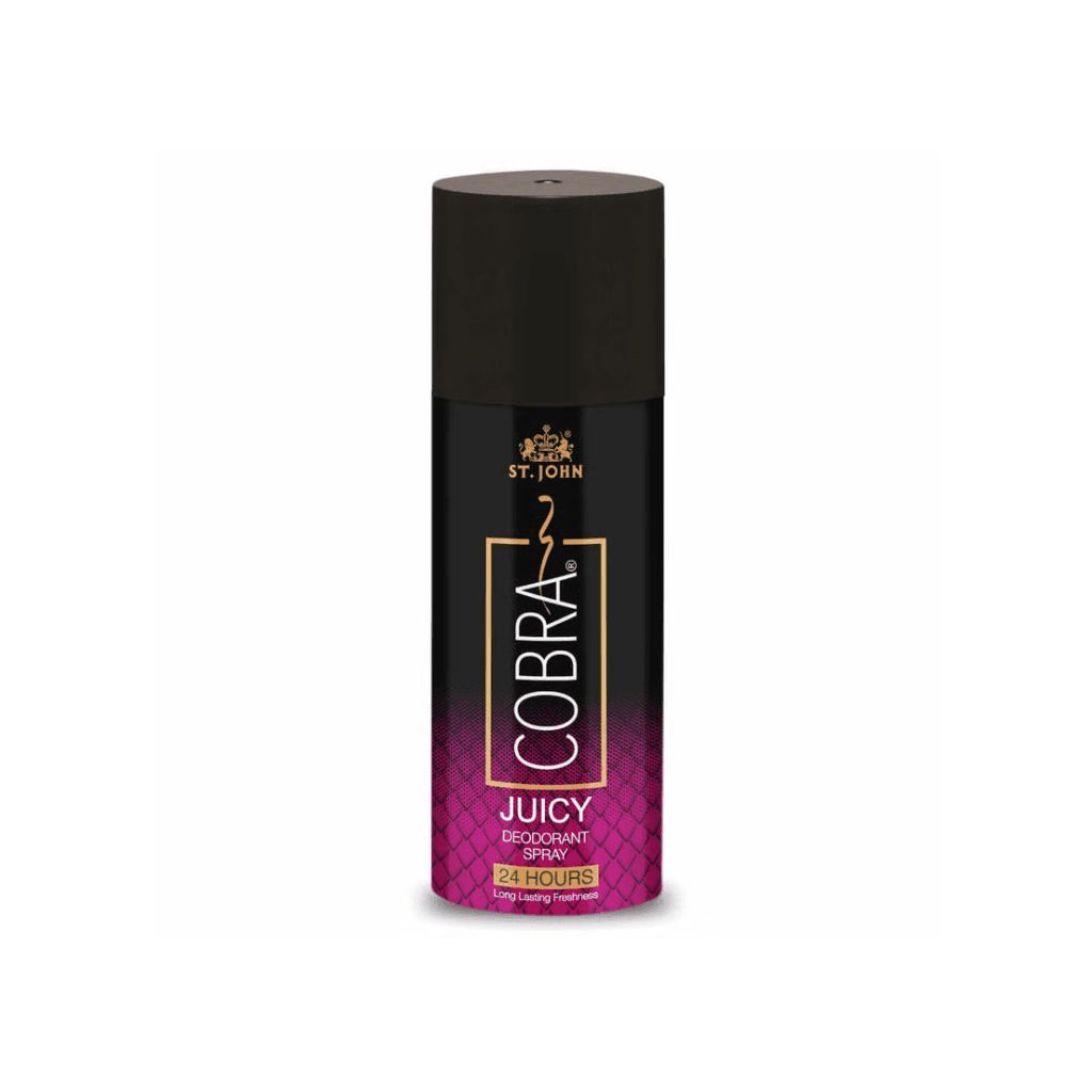 ST.JOHN COBRA Deodorant Spray For Men & Women | Irresistible Scent Fresh and Soothing Long Lasting Good Fragrance Live and Juicy Deodorant Spray for Men 150ml
