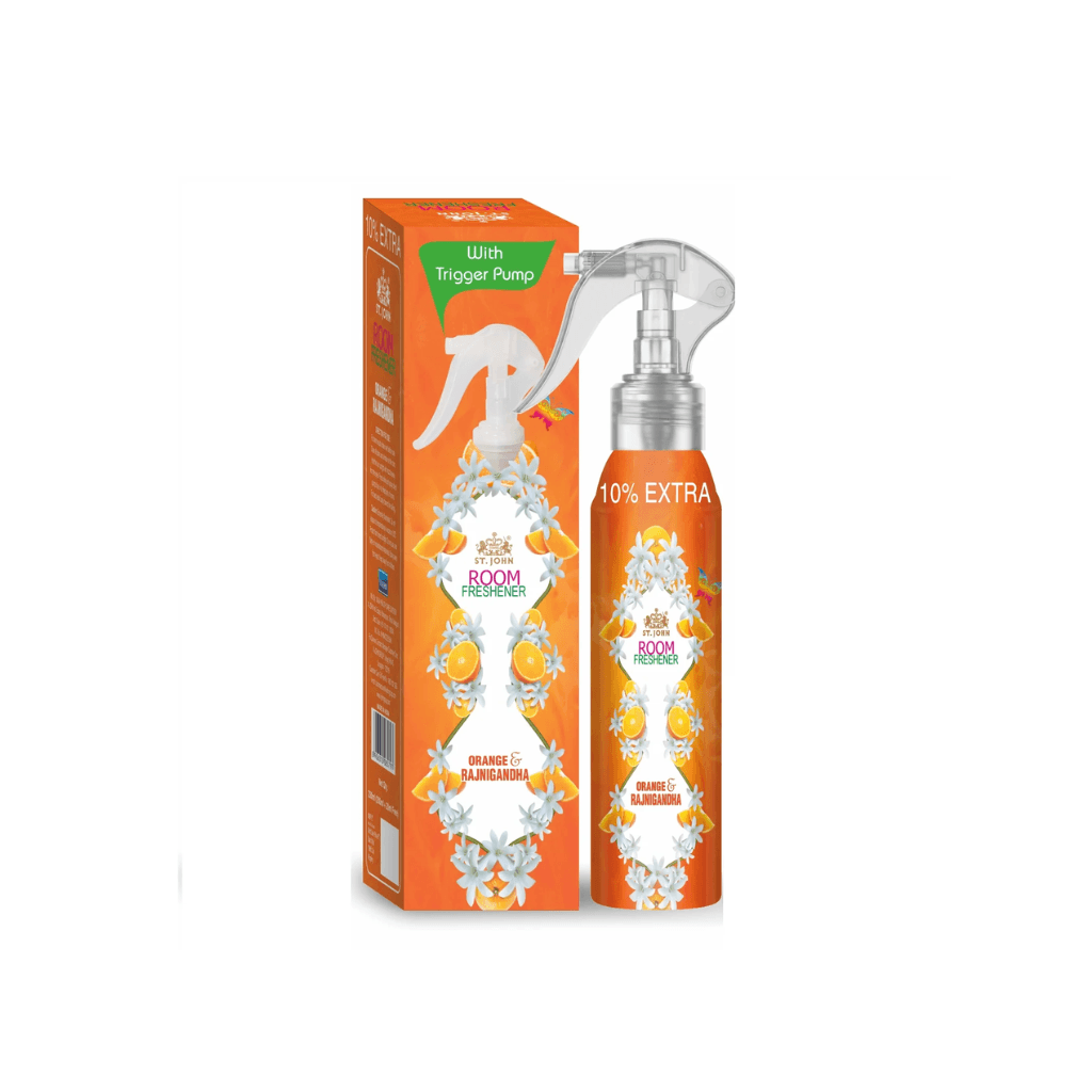 ST.JOHN Room Freshener Orange & Rajanigandha With Trigger Pump 250ML