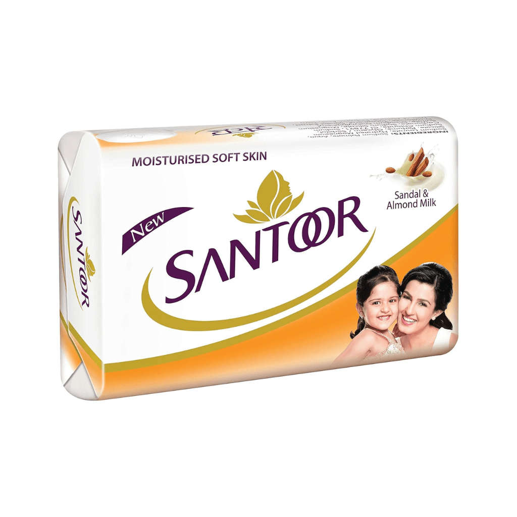 Santoor Sandal and Almond Milk Soap 400g