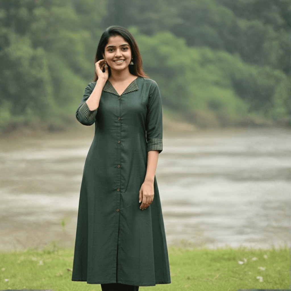 EVERGREEN GRACE KURTI ( WITH LINING A LINE )