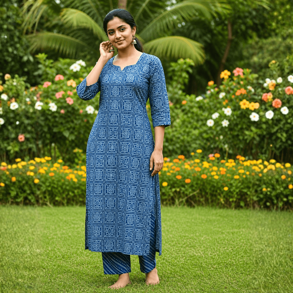KURTI A-IE(code set)ROYAL INDIGO 