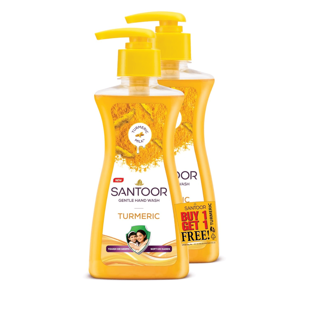 Santoor Gentle Handwash Turmeric 200ml 1+1
