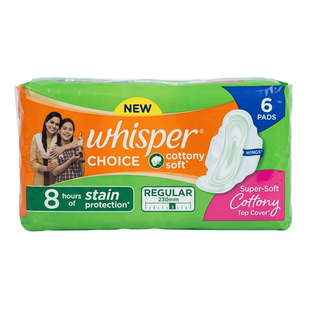 Whisper Choice New Cottony Soft Regular Sanitary Pads 6