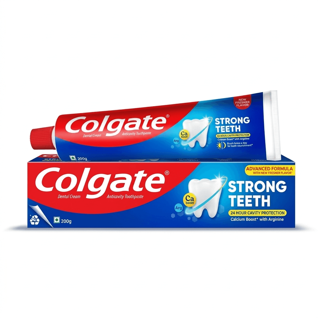 Colgate Strong Teeth Toothpaste with Amino Shakti for Cavity Protection - 200gm
