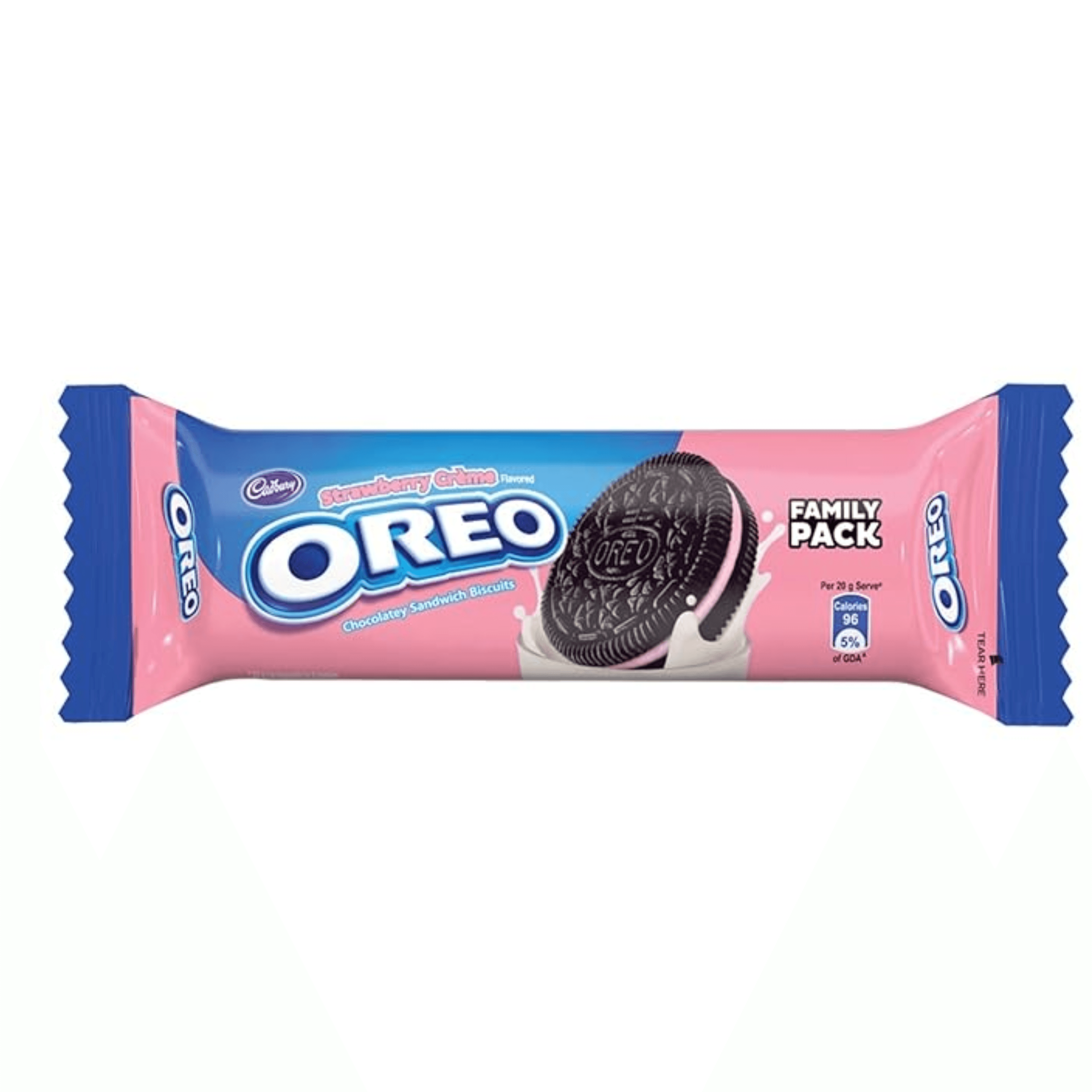 Cadbury Oreo Strawberry Flavour Creme Sandwich Biscuit |108.55GM