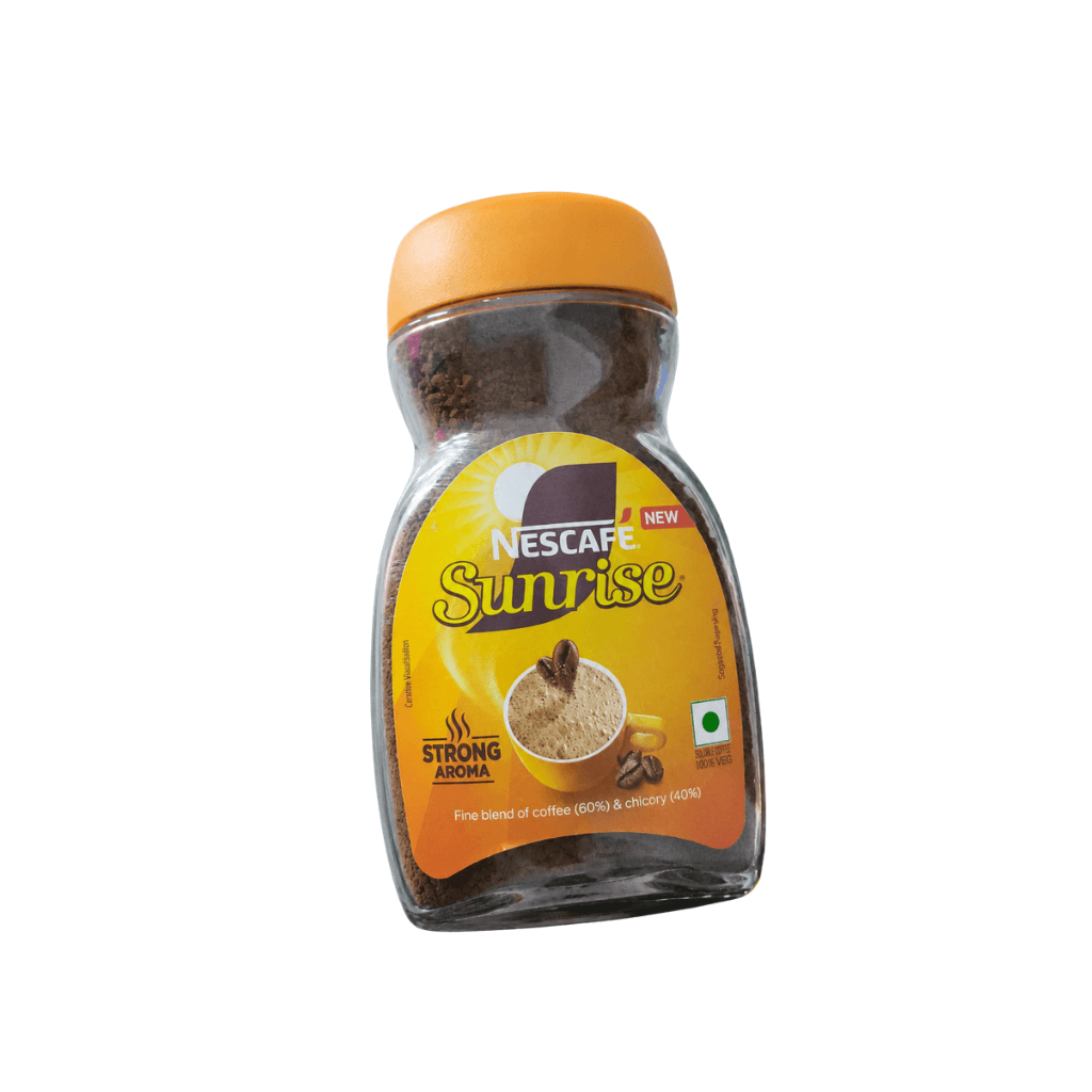 Sunrise Instant Coffee Powder by Nescafe | Rich Aroma for the perfect start to your day | Coffee Chicory-Mix | 90g Jar
