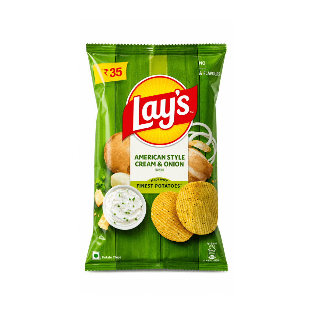 Lays Potato Chips American Style Cream & Onion Flavour 75gm
