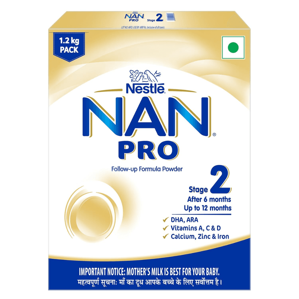 Nestlé NAN PRO Stage 2, 1.2kg, Follow-Up Formula Milk Powder for Babies (After 6 Months Upto 12 Months), with DHA-ARA, 400g 