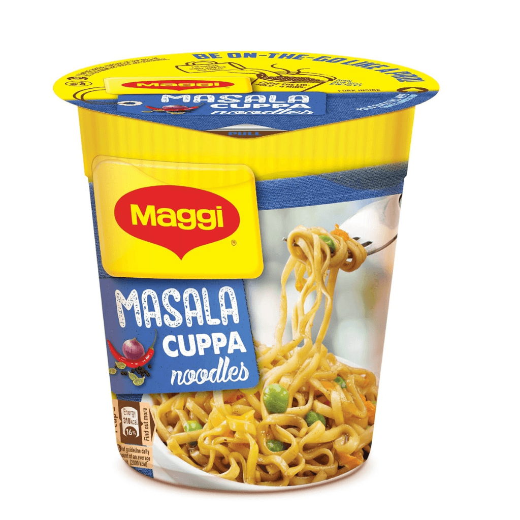 MAGGI Masala Cuppa Noodles, Delicious Slurpy Saucy Taste With Veggies, 70.5g