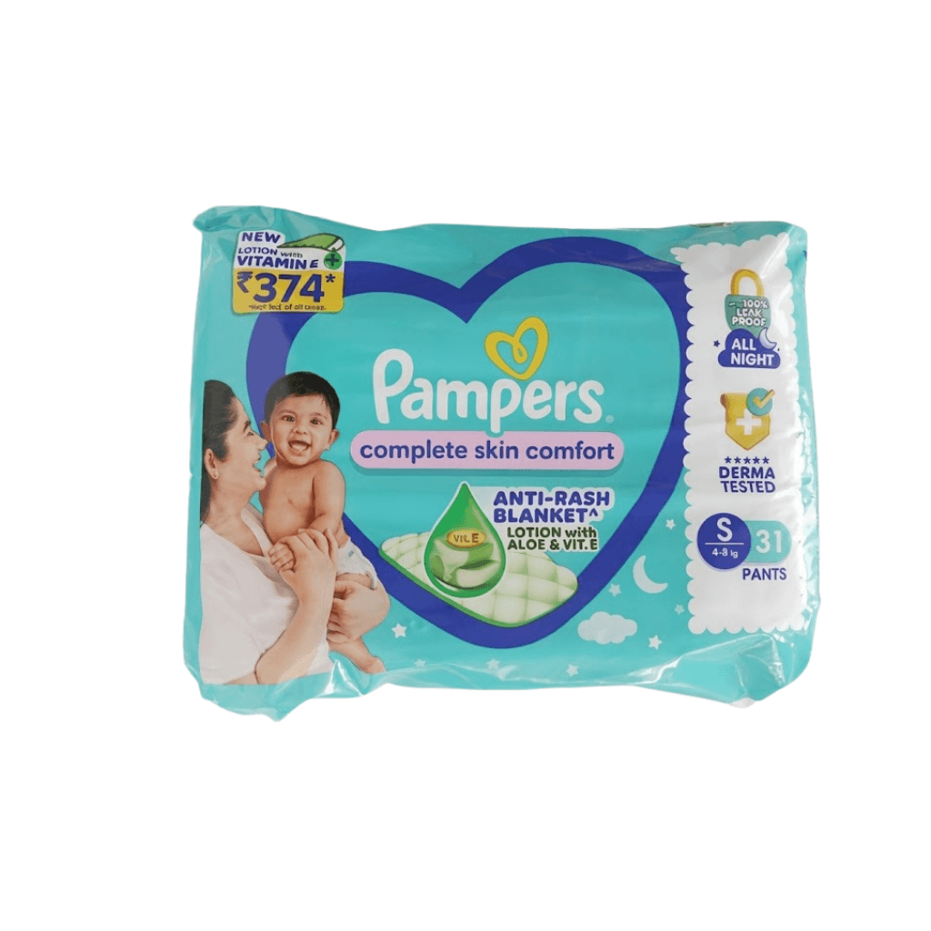 Pampers Complete Skin Comfort Pants, (S) 31 Count,