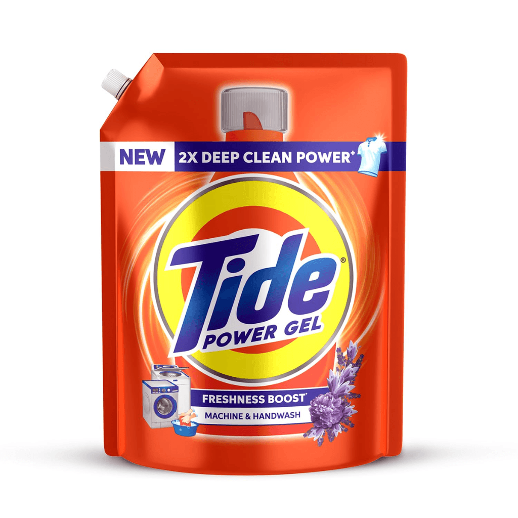 Tide Power Gel Liquid Detergent for Top Load & Front Load - 2kg | 2x Deep Clean Power 