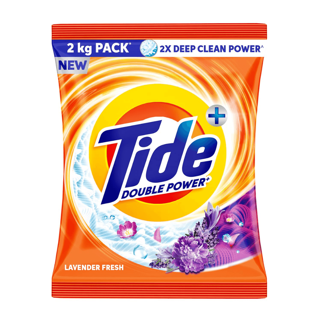  Tide Plus Detergent Washing Powder - 2kg Pack | Lavender Fragrance | 2X Deep Clean Power | World's No. 1 Detergent Brand