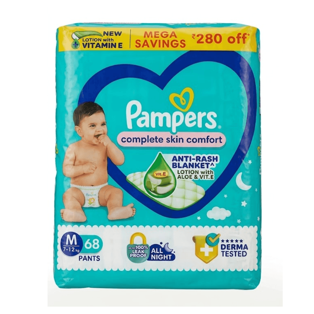 Pampers complete skin comfort medium 68 pants 