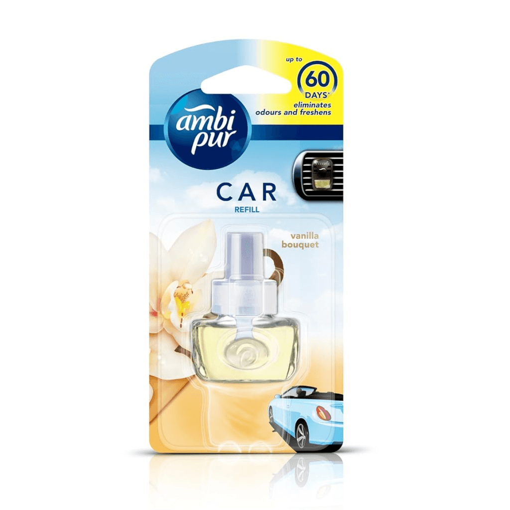 Ambi Pur Car Air Freshener Refill, Vanilla Bouquet, Aerosol, 7.5 Ml