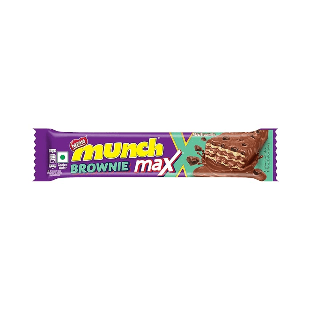  Nestlé Munch Max Brownie, Crunchy Wafer With Cocoa Brownie Bits 37.5gm