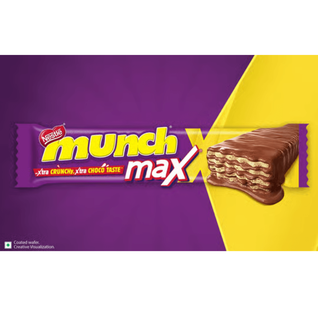 Nestlé MUNCH MAX, Choco Coated Crunchy Wafer Bar