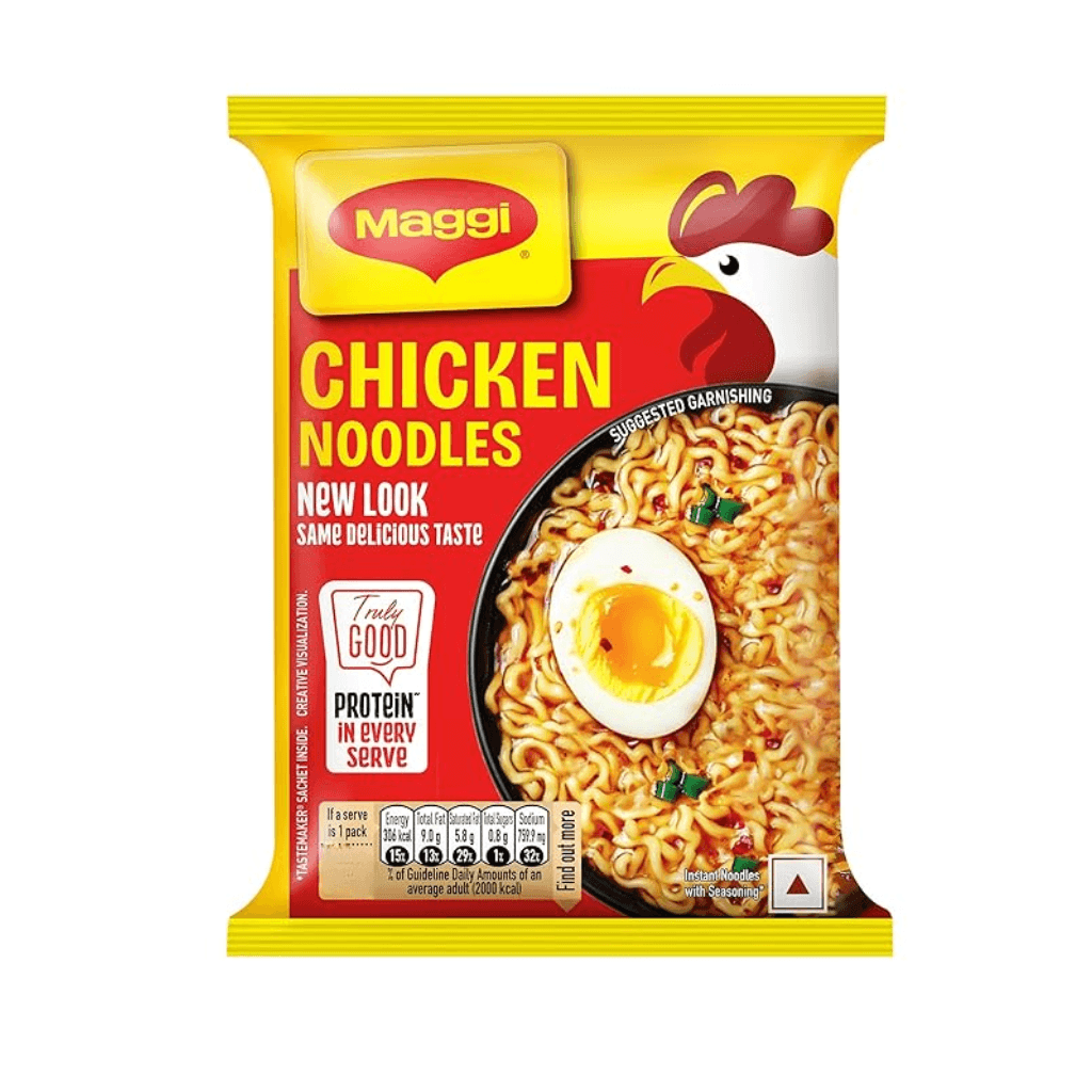 MAGGI 2-Minute Chicken Instant Noodles with Great Taste & Aroma, Protein in Every Serve, Ready to Cook Noodles