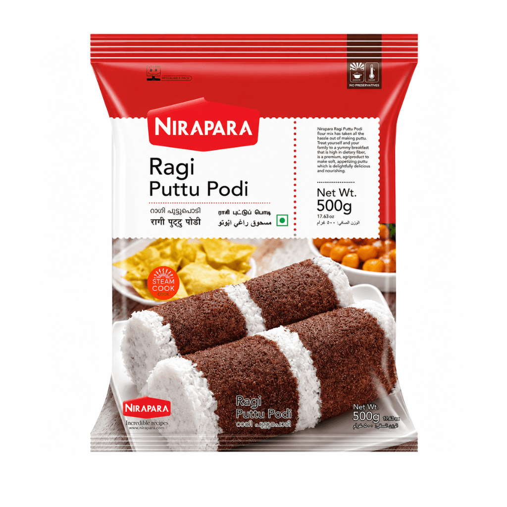 Nirapara Ragi Puttu Podi 500Gm