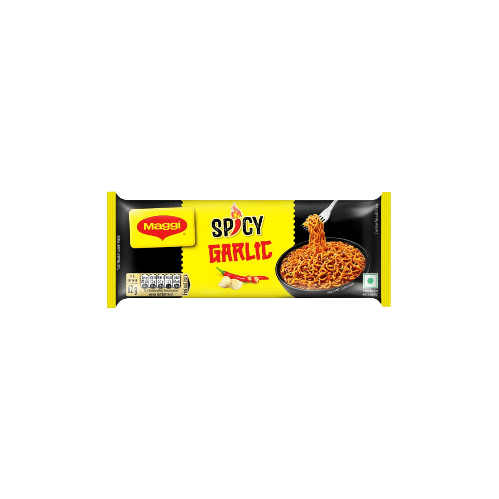 MAGGI Spicy Garlic Noodles | Fiery & Garlic Twist | Instant & Easy Snack | 248g Pack