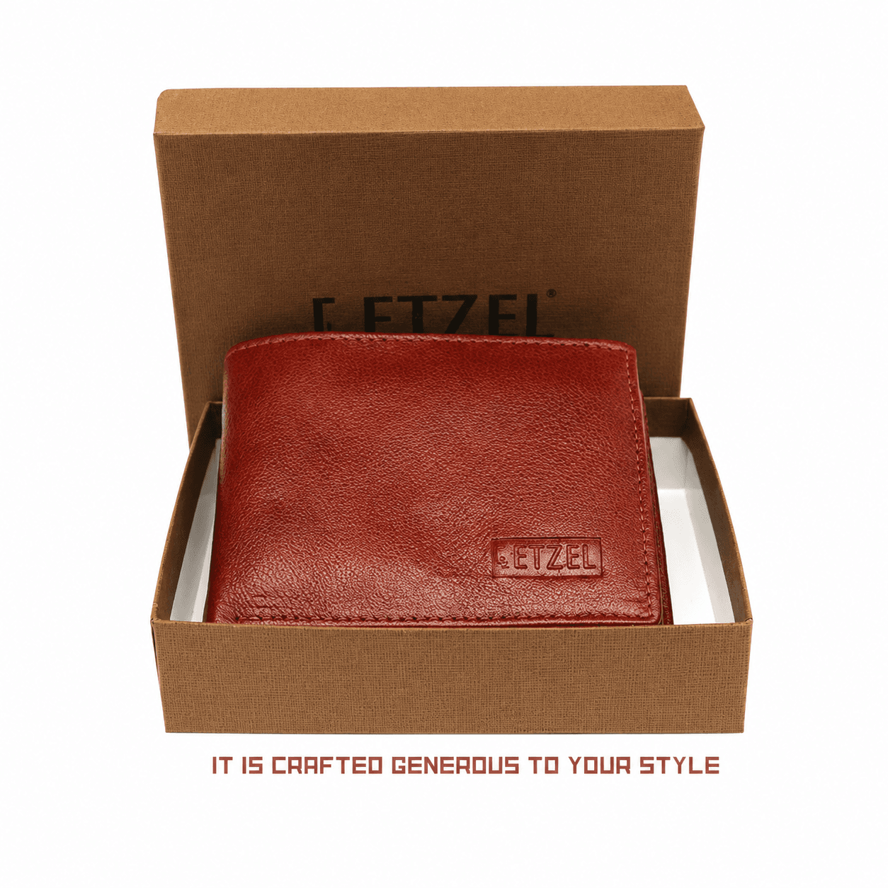 Natural Dry Milled Leather Bifold Wallet with RFID protection – ET101