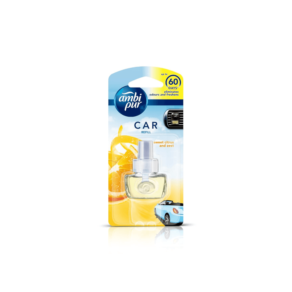 Ambi Pur Auto Pearl Car Air Freshener Refill,Sweet Citrus And Zest,7. 5 Ml Liquid