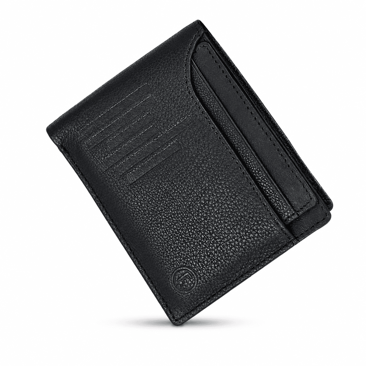 ETZEL - EXTERNAL CARD SLOT BIFOLD WALLET WITH RFID PROTECTION – CN4408 – BLACK