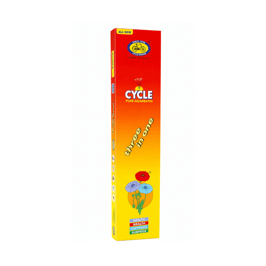 Cycle Pure Three in One Agarbathi Premium Scented Incense Sticks for Health, Wealth & Happiness
