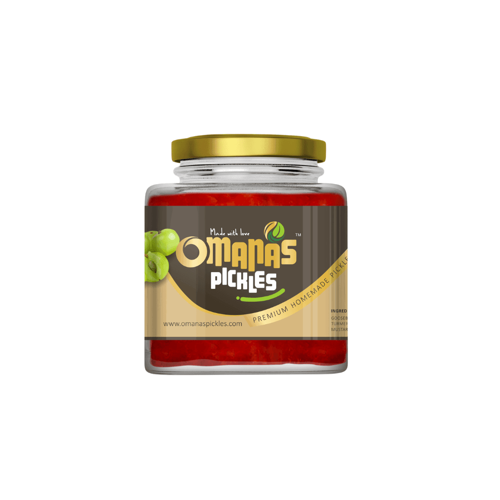 OMANAS PICKLES - Premium Home Made Sweet Gooseberry Pickle 250g