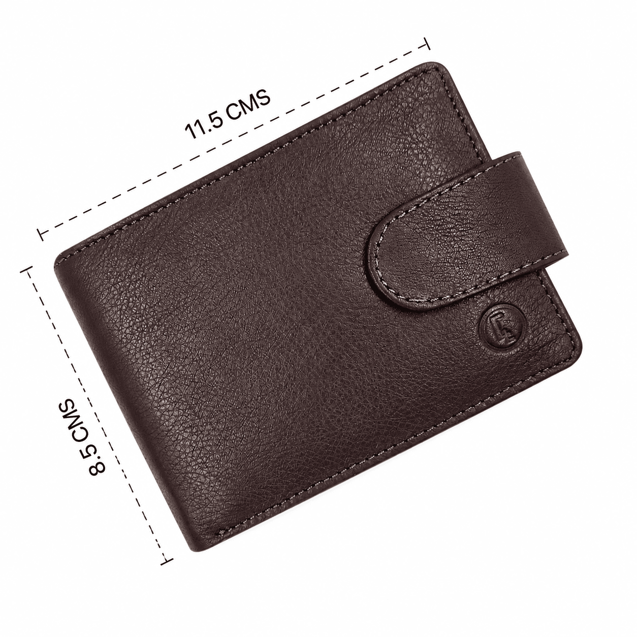 ETZEL - GENUINE LEATHER BIFOLD WALLET WITH RFID PROTECTION & LOOP ENCLOSURE – CN4402 – BROWN