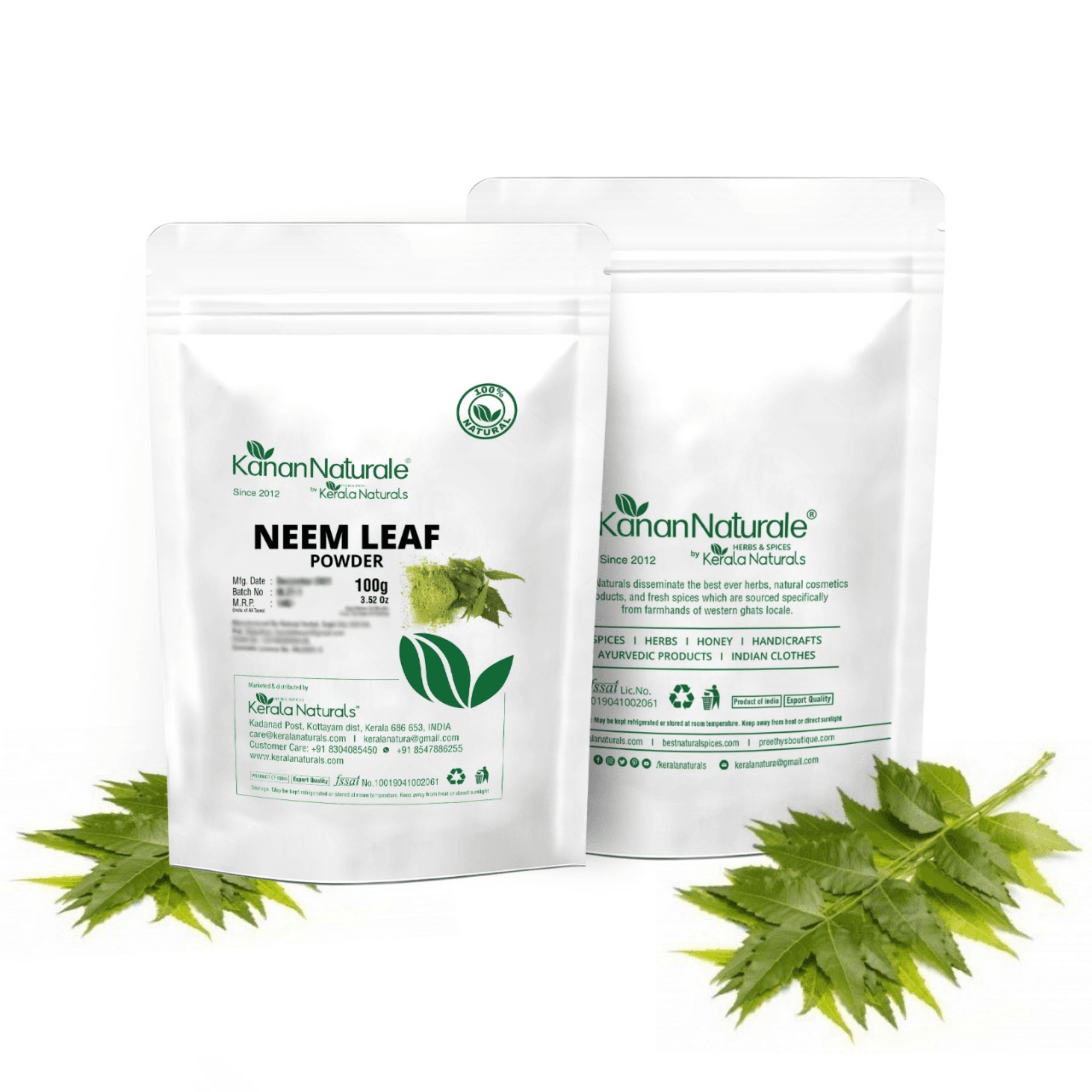 KERALA NATURALS - Neem Leaf Powder 100g