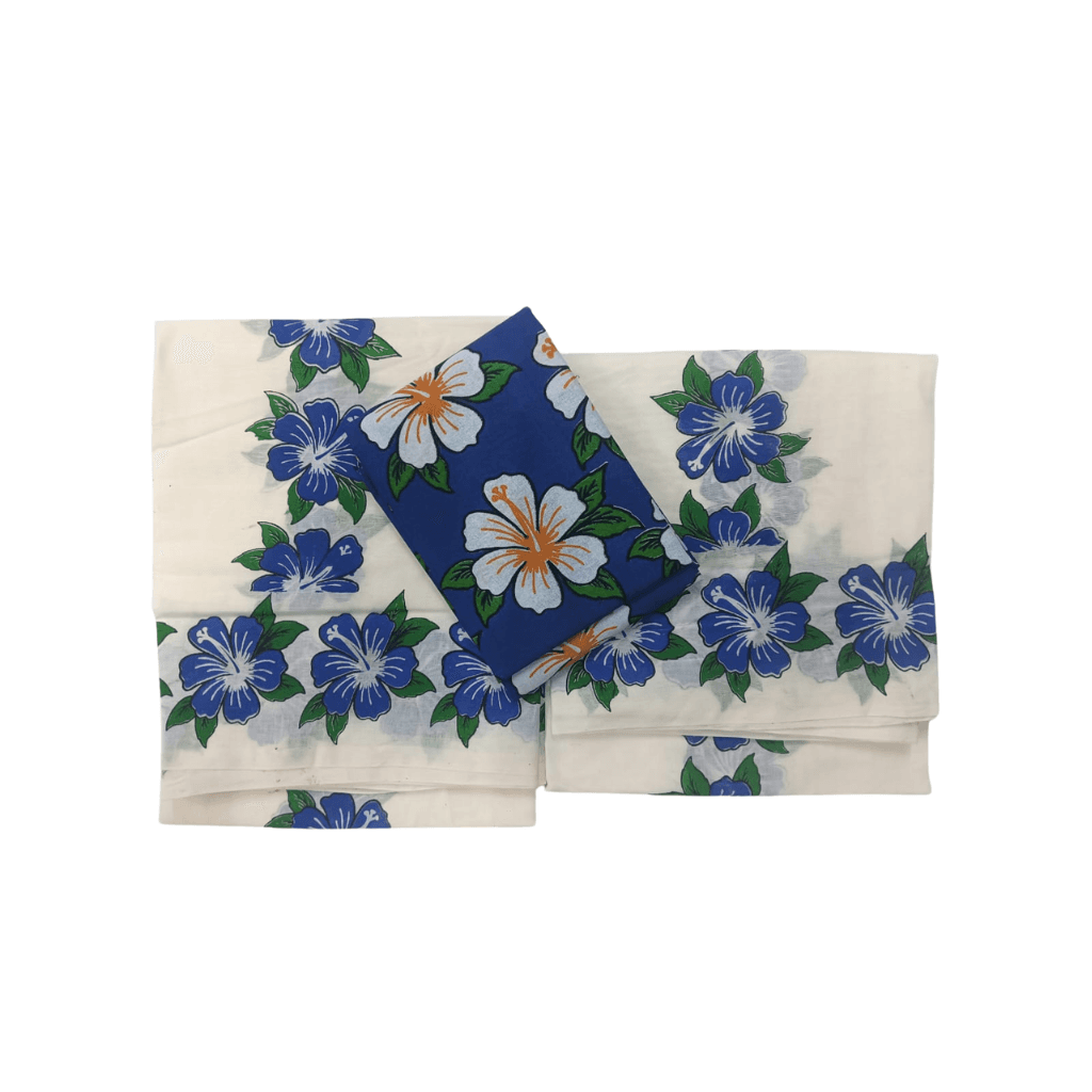 MAYURA HIBISCUS SETTUMUND WITH COTTON BLOUSE