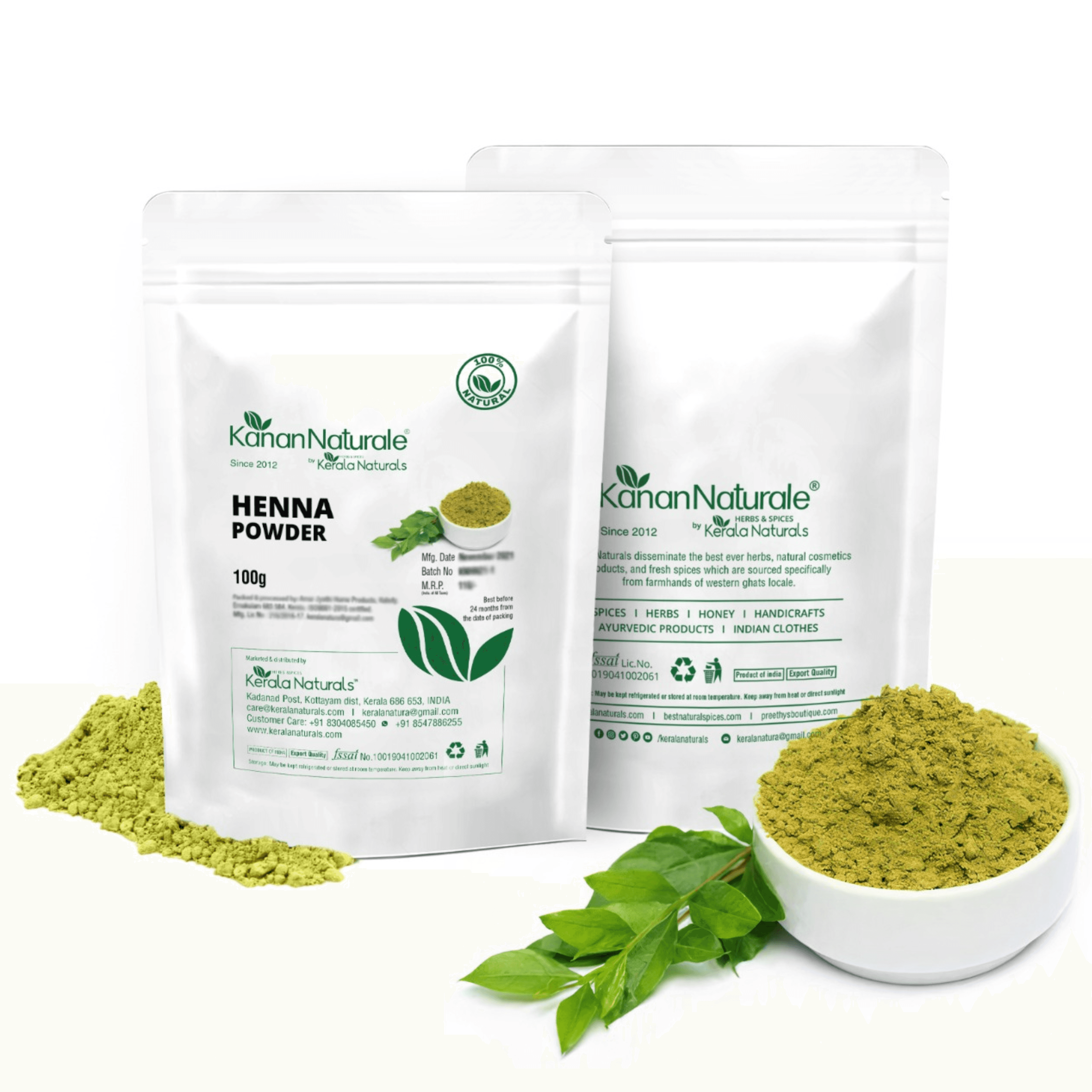 KERALA NATURALS - Henna Powder 100g