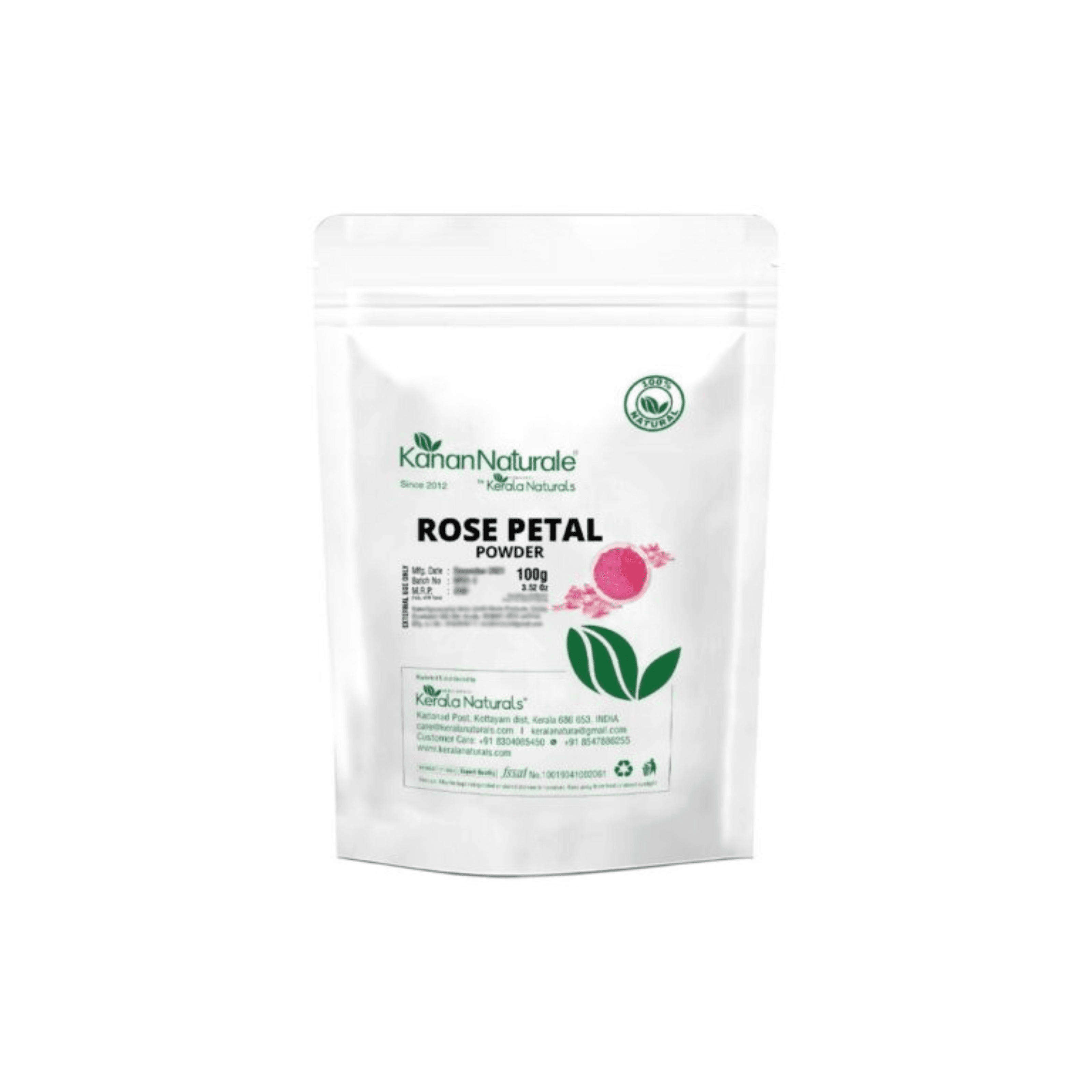 KERALA NATURALS - Rose Petals Powder 100g