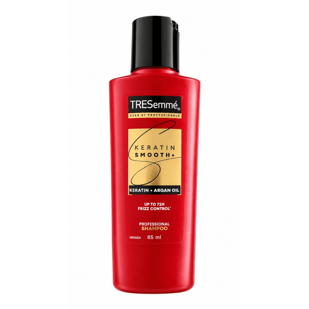  TRESEMME Keratin Smooth+ Shampoo 85ml With Keratin Protein and Argan Oil | Salon-Like Smooth Hair | Up To 72H Frizz Control