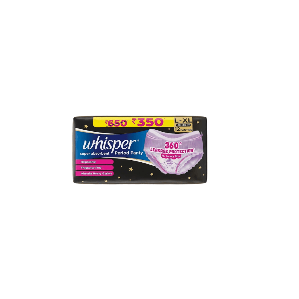 WHISPER SUPER ABSORBENT L-XL 12 PANTIES