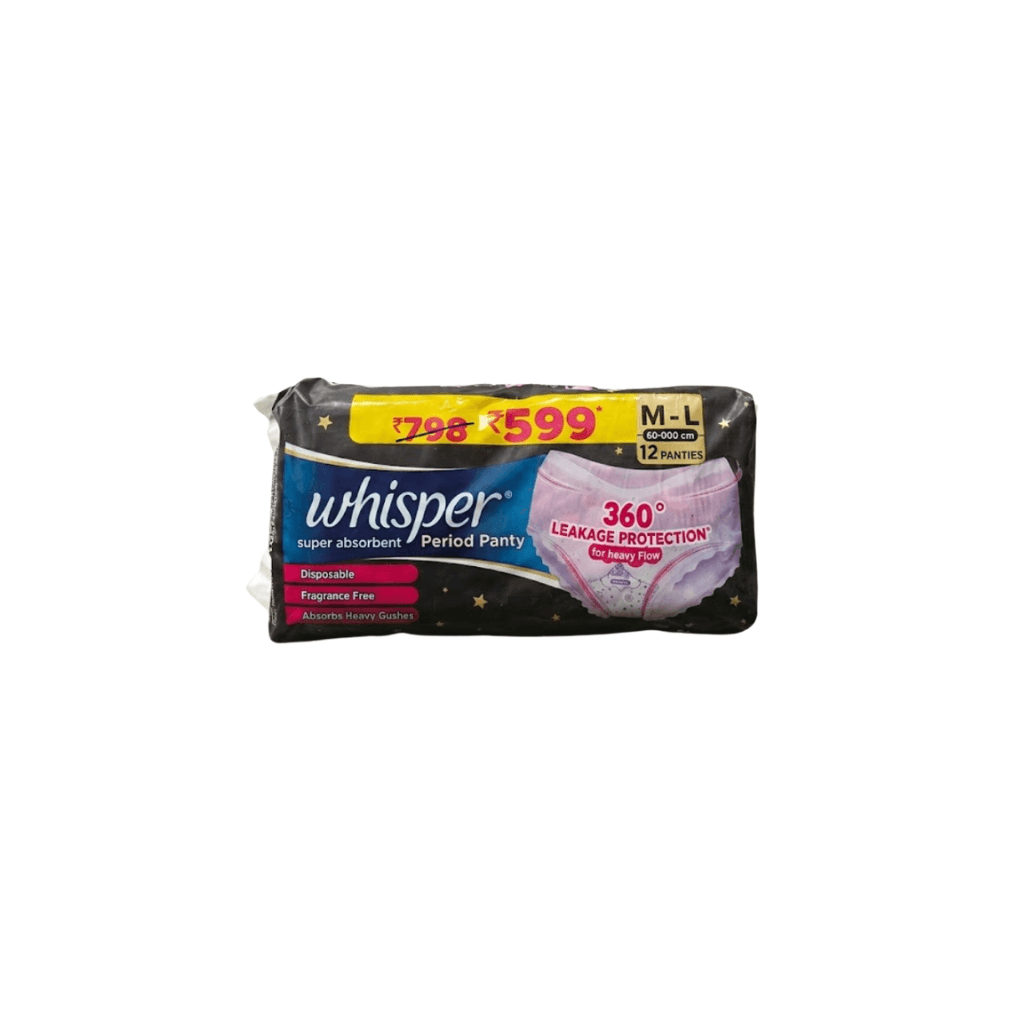 WHISPER SUPER ABSORBENT M-L 12 PANTIES