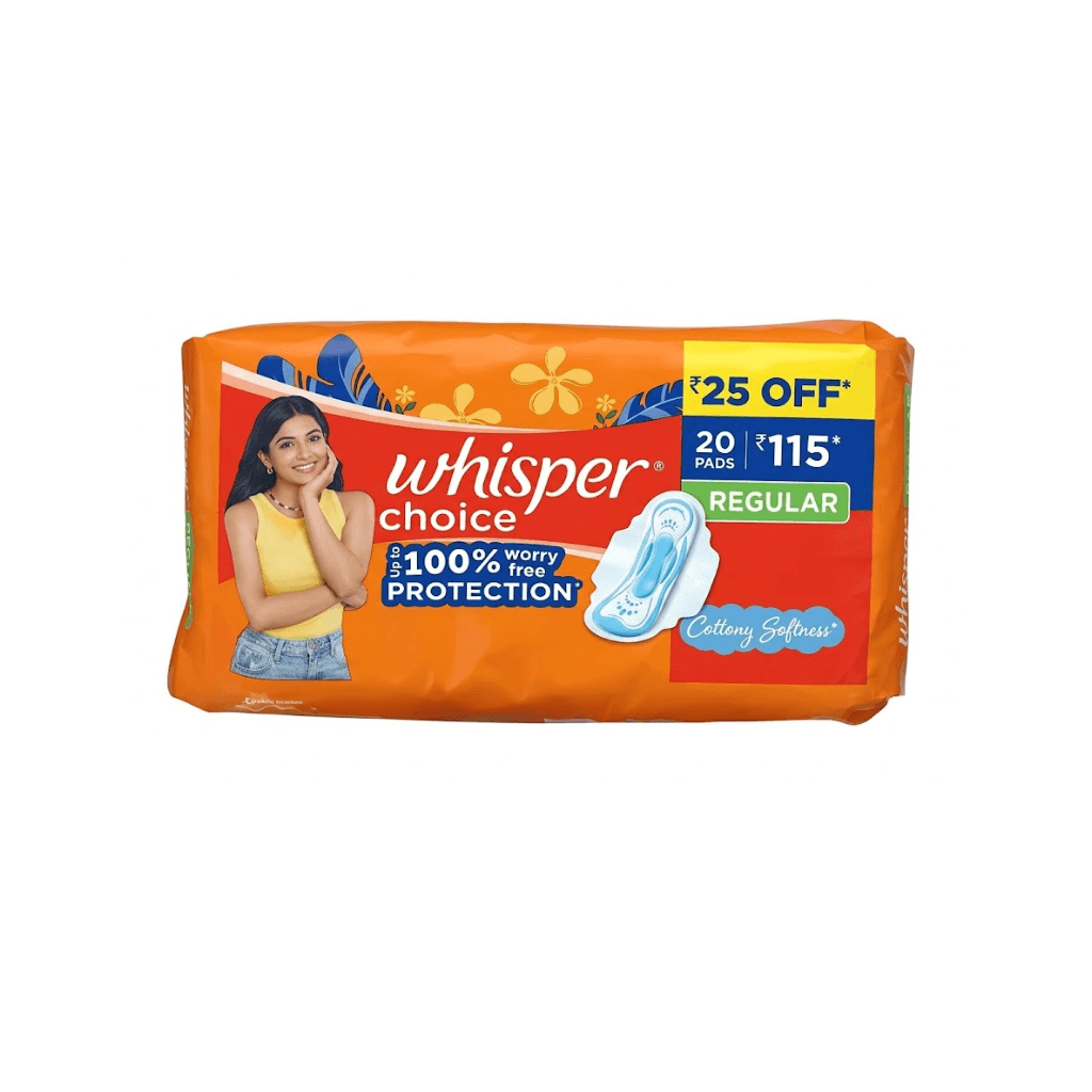 Whisper Choice Regular, 20 Pads 
