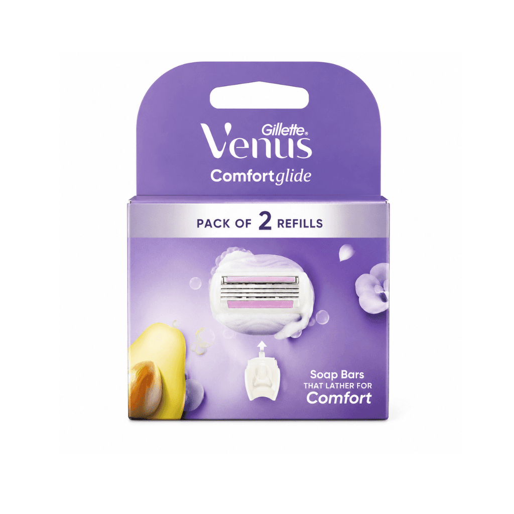 Gillette Venus Comfortglide Hair Removal Razor Blades/Refills  for Women - 2 Pieces