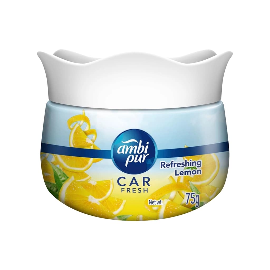 AMBI PUR CAR FRESHENER GEL REFRESHING LEMON 75 GM