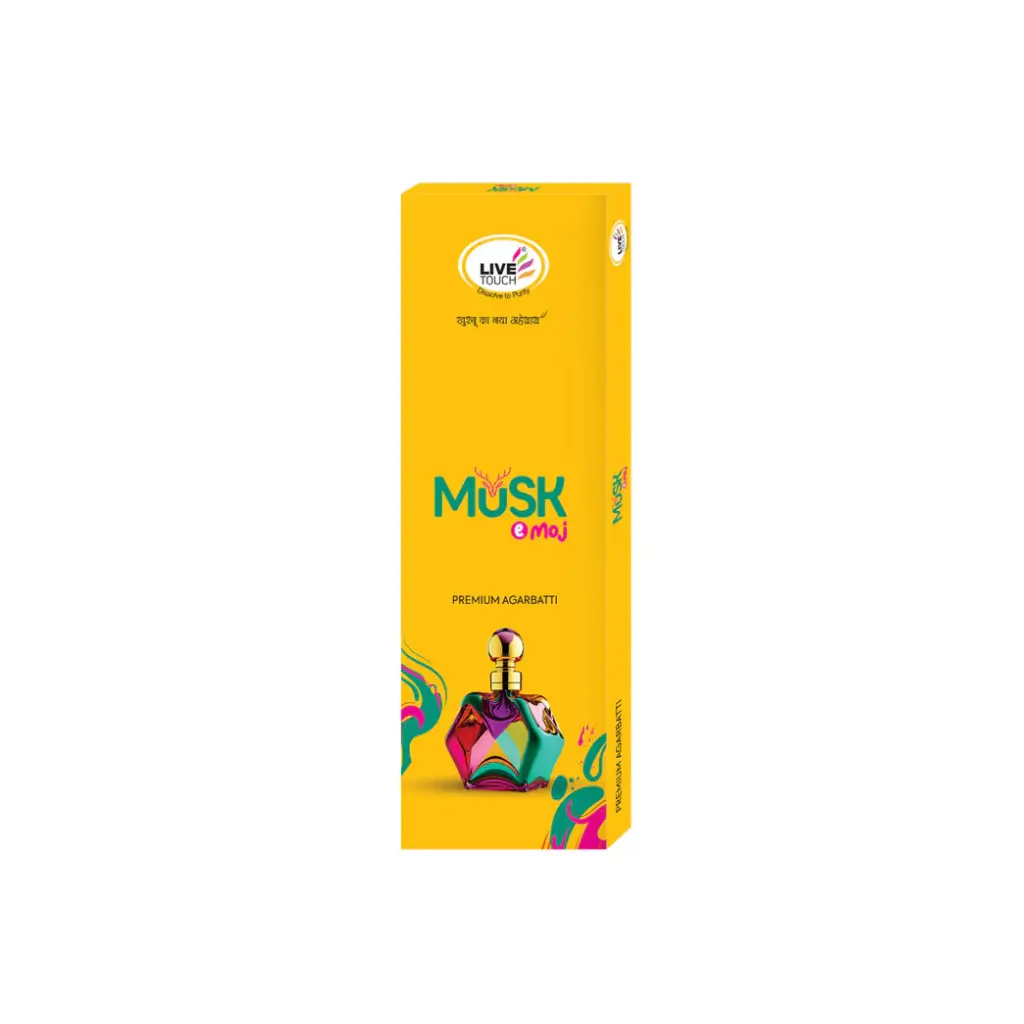 LIVE TOUCH - Musk e Moj Premium Agarbatti (2 Box / 90 Grams)
