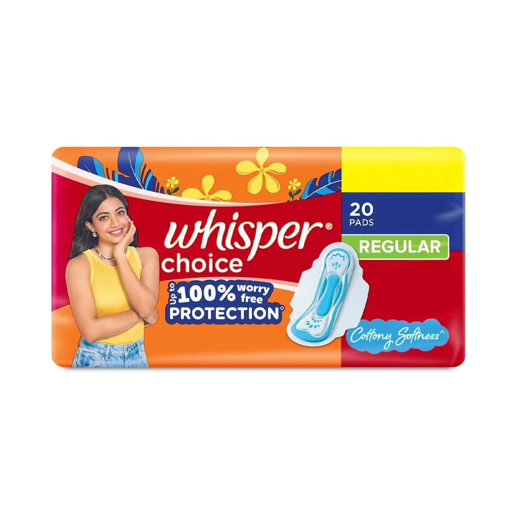 Whisper Choice Regular, 20 Pads 