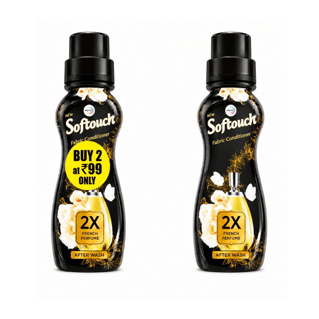 SOFTOUCH FABRIC CONDITIONER 2X FRENCH PERFUME AFTER WASH 210 ML BUY 2 AT RS 99 ONLY