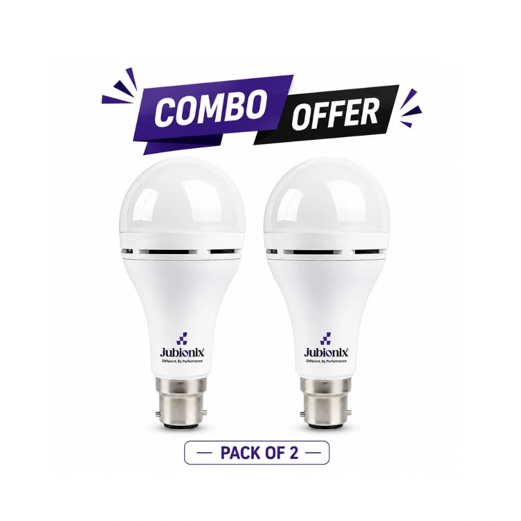 JUBIONIX 9W RECHARGEABLE INVERTER BULB COMBO PACK (PACK OF 2)