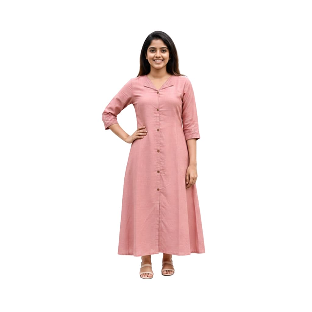 BLUSH BLOOM KURTI ( WITH LINING A LINE )