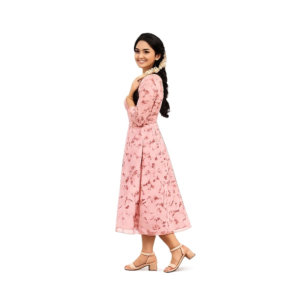 BREEZY BLOOM KURTI ( WITH LINING A LINE )