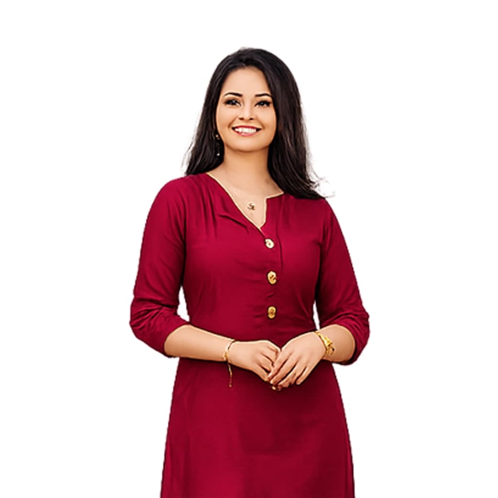 BURGUNDY KURTI ( WITH LINING )