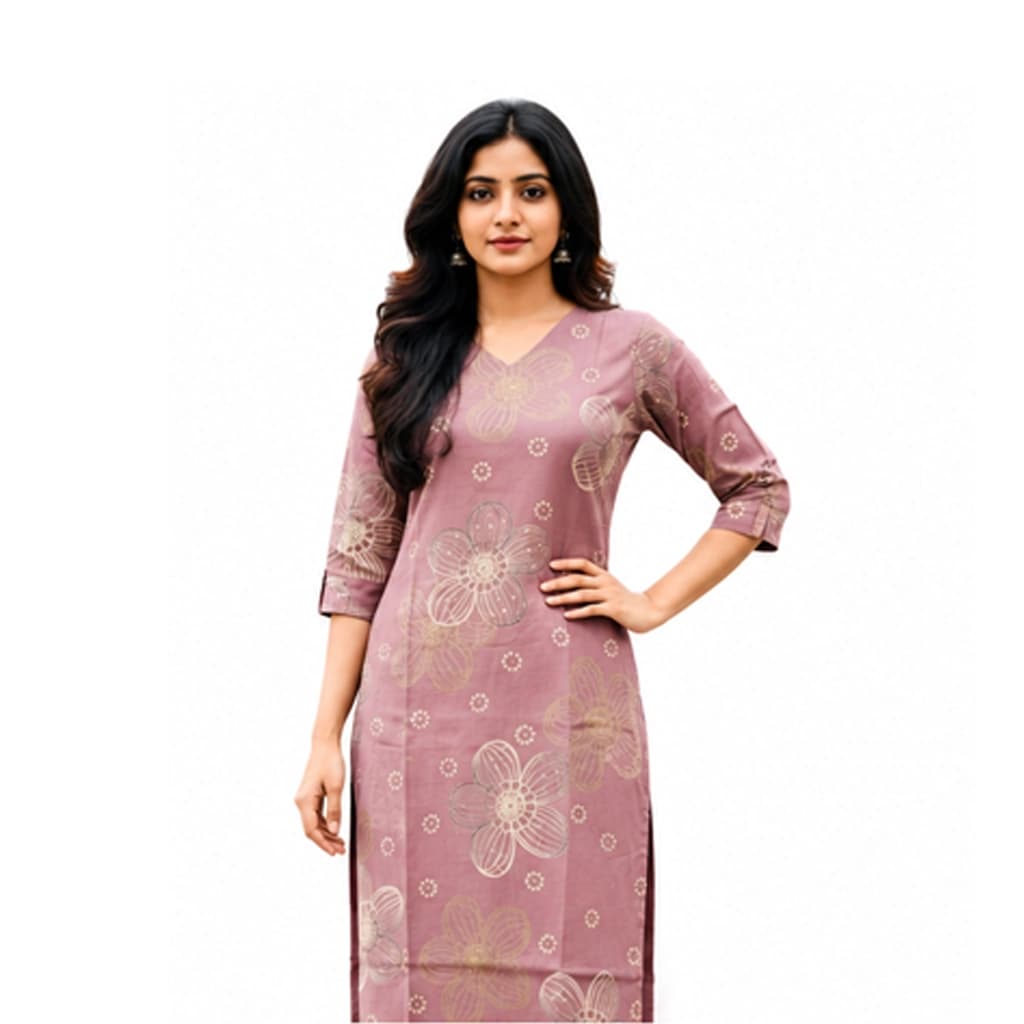 KURTI A-NF (with lining code set)-DUSTY ROSE-M