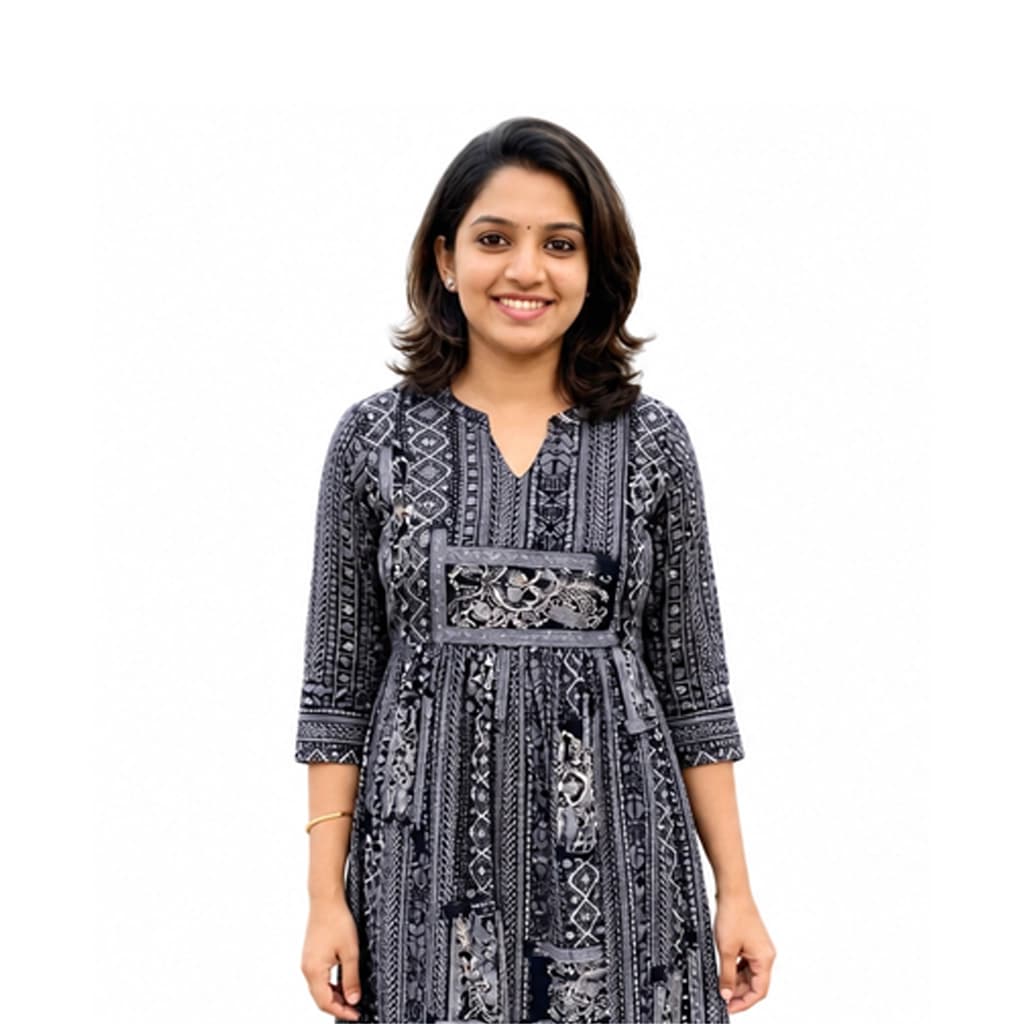 EMPRESS INDIGO KURTI ( A LINE FEEDING )