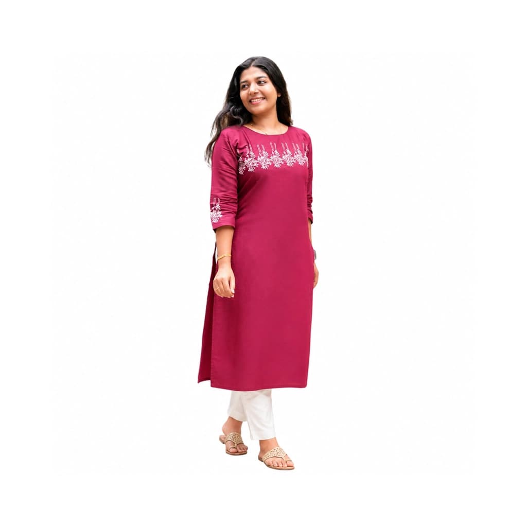 PLUM PETAL KURTI (  WITH LINING  )