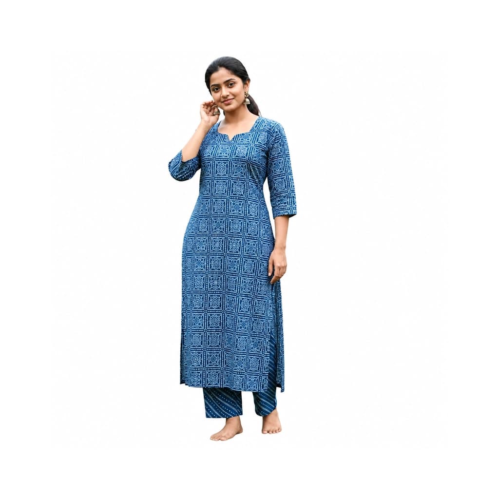 KURTI A-IE(code set)ROYAL INDIGO 